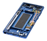 Replacement OLED Assembly With Frame Compatible with Samsung Galaxy Note 8 (Aftermarket Plus) (Deep sea Blue)