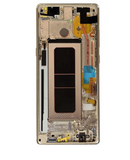 Replacement OLED Assembly With Frame Compatible with Samsung Galaxy Note 8 (Aftermarket Plus) (Maple Gold)