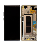 Replacement OLED Assembly With Frame Compatible with Samsung Galaxy Note 8 (Aftermarket Plus) (Maple Gold)