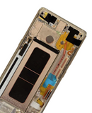 Replacement OLED Assembly With Frame Compatible with Samsung Galaxy Note 8 (Aftermarket Plus) (Maple Gold)