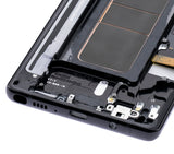 Replacement OLED Assembly With Frame Compatible with Samsung Galaxy Note 8 (Aftermarket Plus) (Midnight Black)