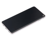 Replacement LCD Assembly With Frame (Without Finger Print Sensor) Compatible with Samsung Galaxy S10 (Aftermarket Plus: TFT) (Prism Black)