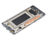 Replacement LCD Assembly With Frame (Without Finger Print Sensor) Compatible with Samsung Galaxy S10 (Aftermarket Plus: TFT) (Prism Black)