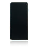 Replacement LCD Assembly With Frame (Without Finger Print Sensor) Compatible with Samsung Galaxy S10 (Aftermarket Plus: TFT) (Prism Blue)