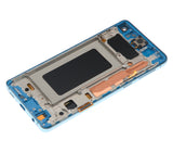 Replacement LCD Assembly With Frame (Without Finger Print Sensor) Compatible with Samsung Galaxy S10 (Aftermarket Plus: TFT) (Prism Blue)