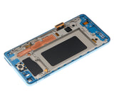 Replacement LCD Assembly With Frame (Without Finger Print Sensor) Compatible with Samsung Galaxy S10 (Aftermarket Plus: TFT) (Prism Blue)