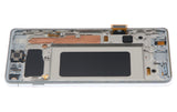 Replacement LCD Assembly With Frame (Without Finger Print Sensor) Compatible with Samsung Galaxy S10 (Aftermarket Plus: TFT) (Prism White)