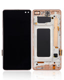 Replacement LCD Assembly With Frame (Without Finger Print Sensor) Compatible with Samsung Galaxy S10 Plus (Aftermarket Plus: TFT) (Flamingo Pink)
