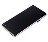 Replacement LCD Assembly With Frame (Without Finger Print Sensor) Compatible with Samsung Galaxy S10 Plus (Aftermarket Plus: TFT) (Flamingo Pink)