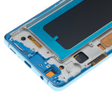 Replacement LCD Assembly With Frame (Without Finger Print Sensor) Compatible with Samsung Galaxy S10 Plus (Aftermarket Plus: TFT) (Prism Blue)