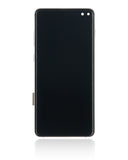 Replacement LCD Assembly With Frame (Without Finger Print Sensor) Compatible with Samsung Galaxy S10 Plus (Aftermarket Plus: TFT) (Prism White)