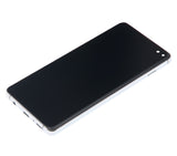 Replacement LCD Assembly With Frame (Without Finger Print Sensor) Compatible with Samsung Galaxy S10 Plus (Aftermarket Plus: TFT) (Prism White)
