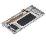 Replacement LCD Assembly With Frame (Without Finger Print Sensor) Compatible with Samsung Galaxy S10 Plus (Aftermarket Plus: TFT) (Prism White)