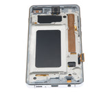 Replacement LCD Assembly With Frame (Without Finger Print Sensor) Compatible with Samsung Galaxy S10 Plus (Aftermarket Plus: TFT) (Prism White)