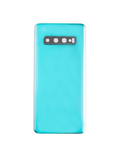 Replacement Back cover Glass With Camera Lens Compatible with Samsung Galaxy S10 (No Logo) (Aftermarket Plus) (Prism Green)