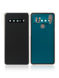 Replacement Back cover Glass With Camera Lens Compatible with Samsung Galaxy S10 5G (No Logo) (Aftermarket Plus) (Prism Black)