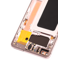 Replacement OLED Assembly With Frame Compatible with Samsung Galaxy S10 Plus (Service Pack) (Flamingo Pink)
