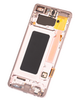 Replacement OLED Assembly With Frame Compatible with Samsung Galaxy S10 Plus (Service Pack) (Flamingo Pink)