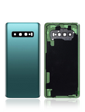 Replacement Back cover Glass With Camera Lens Compatible with Samsung Galaxy S10 Plus (No Logo) (Aftermarket Plus) (Prism Green)