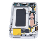 Replacement OLED Assembly With Frame Compatible with Samsung Galaxy S7 (All US Models) (Aftermarket Plus) (Silver Titanium)