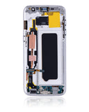 Replacement OLED Assembly With Frame Compatible with Samsung Galaxy S7 (All US Models) (Aftermarket Plus) (Silver Titanium)