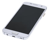 Replacement OLED Assembly With Frame Compatible with Samsung Galaxy S7 (All US Models) (Aftermarket Plus) (Silver Titanium)