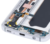 Replacement OLED Assembly With Frame Compatible with Samsung Galaxy S7 (All US Models) (Aftermarket Plus) (Silver Titanium)