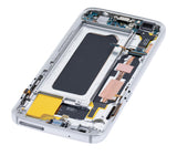 Replacement OLED Assembly With Frame Compatible with Samsung Galaxy S7 (All US Models) (Aftermarket Plus) (Silver Titanium)
