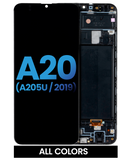 Replacement LCD Assembly With Frame Compatible with Samsung Galaxy A20 (A205 / 2019) (U Version) (Aftermarket: Incell) (All Colors)