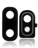 Replacement Back Camera Lens With Cover Bezel Ring Compatible with Samsung Galaxy A10E (A102 / 2019) (Black)