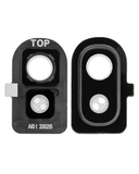 Replacement Back Camera Lens With Cover Bezel Ring Compatible with Samsung Galaxy A10E (A102 / 2019) (Black)