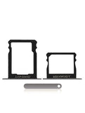 Replacement Sim Card + SD Card Tray Compatible with Huawei P8 (Titanium Gray)