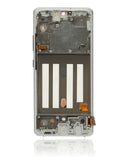 Replacement OLED Assembly With Frame Compatible with Samsung Galaxy A51 5G (A516 / 2020) (Non-Verizon 5G UW Frame) (Refurbished) (Prism Cube White)