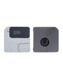 Replacement Flash Light / Power Flex Bracket With Microphone Mesh Compatible with Apple iPhone 12 Mini (Black) (10 Pack)