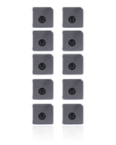 Replacement Flash Light / Power Flex Bracket With Microphone Mesh Compatible with Apple iPhone 12 Mini (Black) (10 Pack)