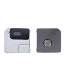 Replacement Flash Light / Power Flex Bracket With Microphone Mesh Compatible with Apple iPhone 12 Mini (White) (10 Pack)