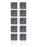 Replacement Flash Light / Power Flex Bracket With Microphone Mesh Compatible with Apple iPhone 12 Mini (White) (10 Pack)