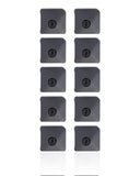 Replacement Flash Light / Power Flex Bracket With Microphone Mesh Compatible with Apple iPhone 12 (Black) (10 Pack)