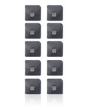 Replacement Flash Light / Power Flex Bracket With Microphone Mesh Compatible with Apple iPhone 12 (White) (10 Pack)