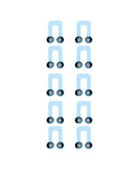 Replacement Loudspeaker / Mic Mesh Compatible with Apple iPhone 12 Mini (White) (10 Pack)