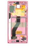 Replacement OLED Assembly With Frame Compatible with Samsung Galaxy Note 10 (Refurbished) (Aura Pink)