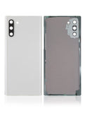 Replacement Back Cover Glass With Camera Lens Compatible with Samsung Galaxy Note 10 (No Logo) (Aftermarket Plus) (Aura White)