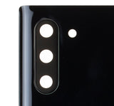 Replacement Back Cover Glass With Camera Lens Compatible with Samsung Galaxy Note 10 (No Logo) (Aftermarket Plus) (Aura Black)