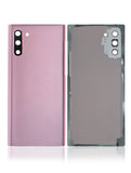 Replacement Back Cover Glass With Camera Lens Compatible with Samsung Galaxy Note 10 (No Logo) (Aftermarket Plus) (Aura Pink)