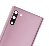 Replacement Back Cover Glass With Camera Lens Compatible with Samsung Galaxy Note 10 (No Logo) (Aftermarket Plus) (Aura Pink)