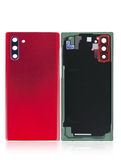 Replacement Back Cover Glass With Camera Lens Compatible with Samsung Galaxy Note 10 (No Logo) (Aftermarket Plus) (Aura Red)