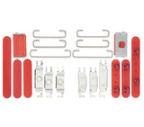 Replacement Hard Buttons (Power / Volume / Switch) Compatible with Apple iPhone 12 Mini (Red)