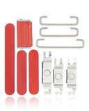 Replacement Hard Buttons (Power / Volume / Switch) Compatible with Apple iPhone 12 Mini (Red)