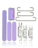 Replacement Hard Buttons (Power / Volume / Switch) Compatible with Apple iPhone 12 Mini (Purple)