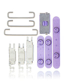 Replacement Hard Buttons (Power / Volume / Switch) Compatible with Apple iPhone 12 Mini (Purple)